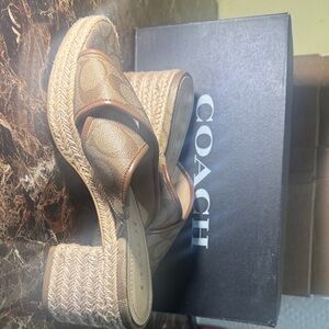 Coach Women's Tan Espadrille Sandals